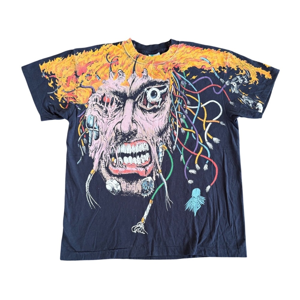 Cyborg Mutant All Over Print T-Shirt Size Large short sleeve multi color REPRINT